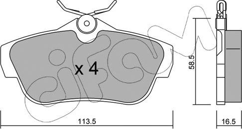 Cifam 822-712-0 - Kit de plaquettes de frein, frein à disque cwaw.fr