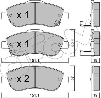 Cifam 822-789-0 - Kit de plaquettes de frein, frein à disque cwaw.fr