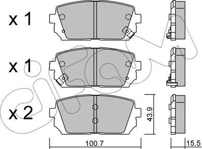 Cifam 822-784-0 - Kit de plaquettes de frein, frein à disque cwaw.fr