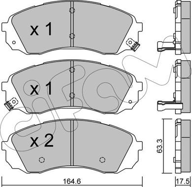 Cifam 822-785-0 - Kit de plaquettes de frein, frein à disque cwaw.fr