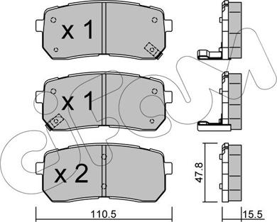 Cifam 822-786-0 - Kit de plaquettes de frein, frein à disque cwaw.fr