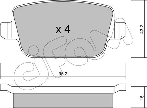 Cifam 822-780-0 - Kit de plaquettes de frein, frein à disque cwaw.fr