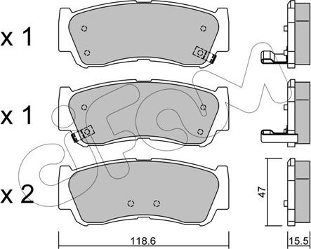 Cifam 822-788-0 - Kit de plaquettes de frein, frein à disque cwaw.fr