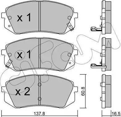 Parts-Mall PKB-033 - Kit de plaquettes de frein, frein à disque cwaw.fr