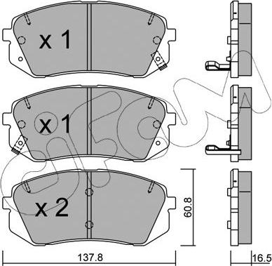 Cifam 822-783-0 - Kit de plaquettes de frein, frein à disque cwaw.fr