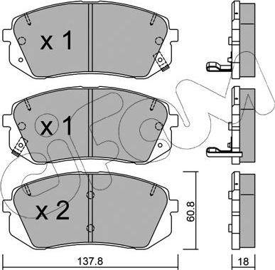 Cifam 822-783-1 - Kit de plaquettes de frein, frein à disque cwaw.fr