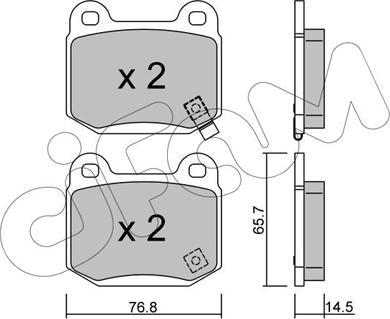 Cifam 822-739-0 - Kit de plaquettes de frein, frein à disque cwaw.fr