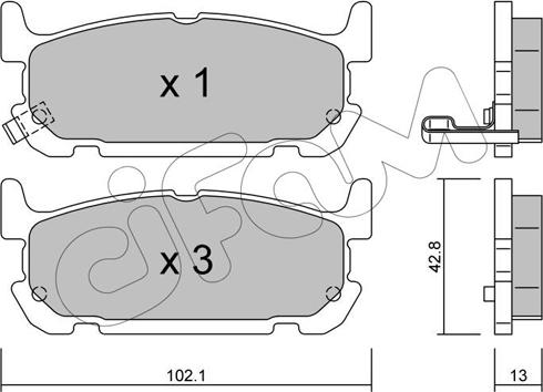 Cifam 822-734-0 - Kit de plaquettes de frein, frein à disque cwaw.fr