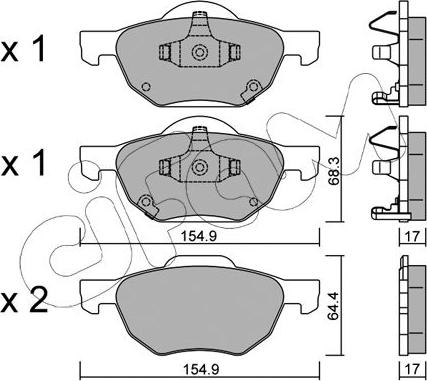 Cifam 822-730-0 - Kit de plaquettes de frein, frein à disque cwaw.fr