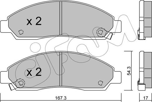 Cifam 822-731-0 - Kit de plaquettes de frein, frein à disque cwaw.fr