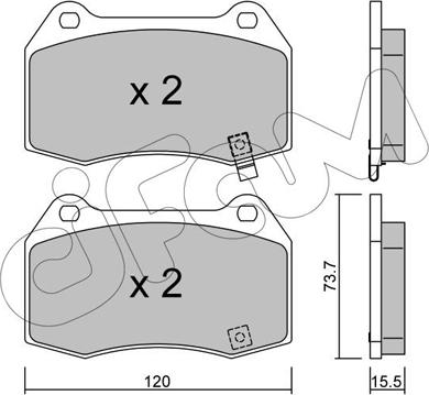 Cifam 822-738-0 - Kit de plaquettes de frein, frein à disque cwaw.fr