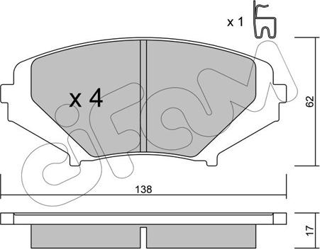 Cifam 822-732-0 - Kit de plaquettes de frein, frein à disque cwaw.fr