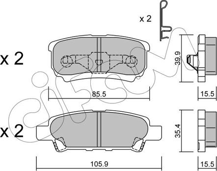 Cifam 822-737-0 - Kit de plaquettes de frein, frein à disque cwaw.fr