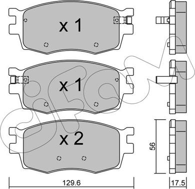 Cifam 822-724-0 - Kit de plaquettes de frein, frein à disque cwaw.fr