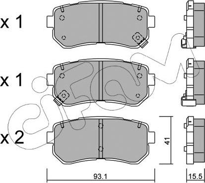 Cifam 822-725-0 - Kit de plaquettes de frein, frein à disque cwaw.fr