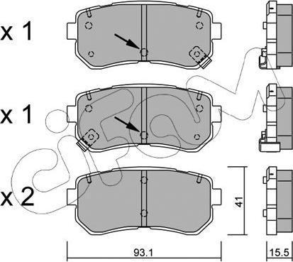 Cifam 822-725-1 - Kit de plaquettes de frein, frein à disque cwaw.fr