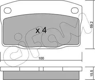 Cifam 822-726-0 - Kit de plaquettes de frein, frein à disque cwaw.fr