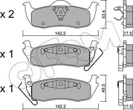 Cifam 822-720-0 - Kit de plaquettes de frein, frein à disque cwaw.fr