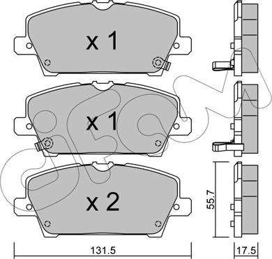 Cifam 822-728-0 - Kit de plaquettes de frein, frein à disque cwaw.fr