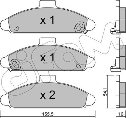 Cifam 822-723-0 - Kit de plaquettes de frein, frein à disque cwaw.fr