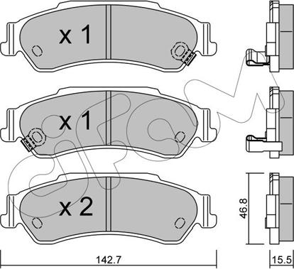 Cifam 822-722-0 - Kit de plaquettes de frein, frein à disque cwaw.fr