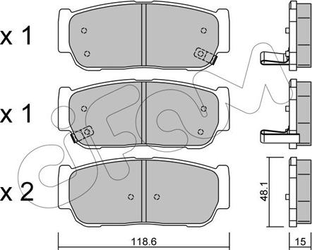 Cifam 822-727-0 - Kit de plaquettes de frein, frein à disque cwaw.fr