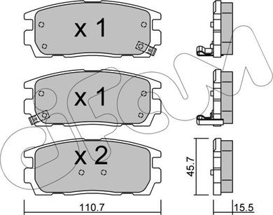 Cifam 822-779-0 - Kit de plaquettes de frein, frein à disque cwaw.fr