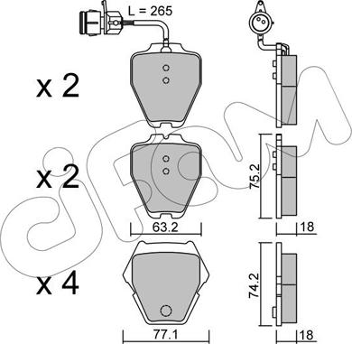 Cifam 822-774-0 - Kit de plaquettes de frein, frein à disque cwaw.fr