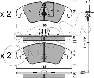 Cifam 822-775-4K - Kit de plaquettes de frein, frein à disque cwaw.fr