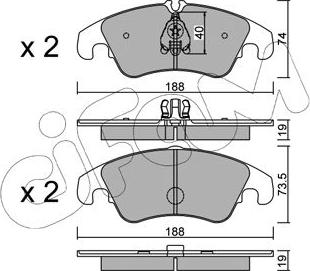 Cifam 822-775-6 - Kit de plaquettes de frein, frein à disque cwaw.fr