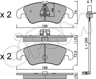 Cifam 822-775-0K - Kit de plaquettes de frein, frein à disque cwaw.fr