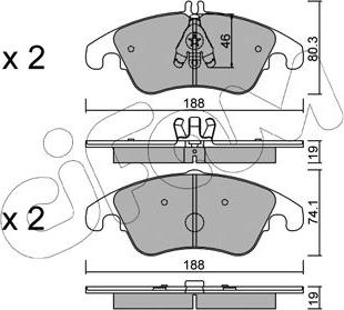 Cifam 822-775-2 - Kit de plaquettes de frein, frein à disque cwaw.fr