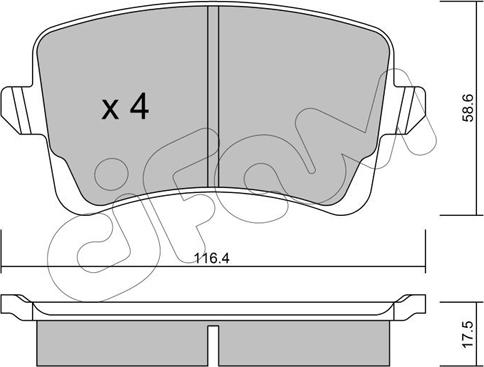 Cifam 822-776-0 - Kit de plaquettes de frein, frein à disque cwaw.fr