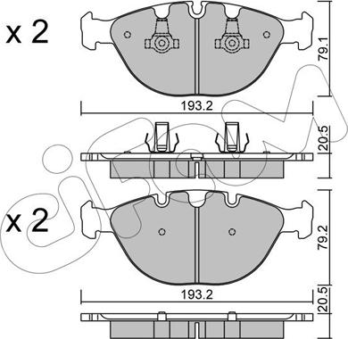 Cifam 822-771-0 - Kit de plaquettes de frein, frein à disque cwaw.fr