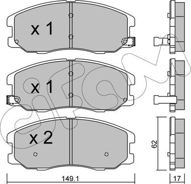 Cifam 822-778-0 - Kit de plaquettes de frein, frein à disque cwaw.fr