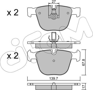 Cifam 822-773-9 - Kit de plaquettes de frein, frein à disque cwaw.fr