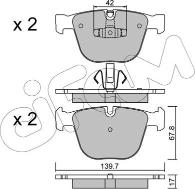 Cifam 822-773-6 - Kit de plaquettes de frein, frein à disque cwaw.fr