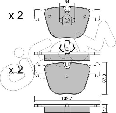 Cifam 822-773-0 - Kit de plaquettes de frein, frein à disque cwaw.fr