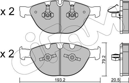 Cifam 822-772-0 - Kit de plaquettes de frein, frein à disque cwaw.fr