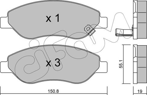 Cifam 822-777-0 - Kit de plaquettes de frein, frein à disque cwaw.fr