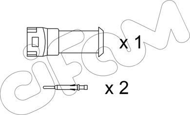 Cifam SU.077K - Contact d'avertissement, usure des plaquettes de frein cwaw.fr