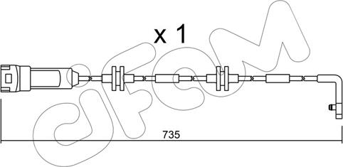 Cifam SU.144 - Contact d'avertissement, usure des plaquettes de frein cwaw.fr