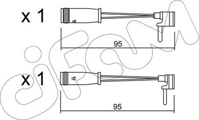 Cifam SU.159K - Contact d'avertissement, usure des plaquettes de frein cwaw.fr