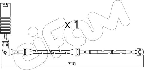 Cifam SU.155 - Contact d'avertissement, usure des plaquettes de frein cwaw.fr