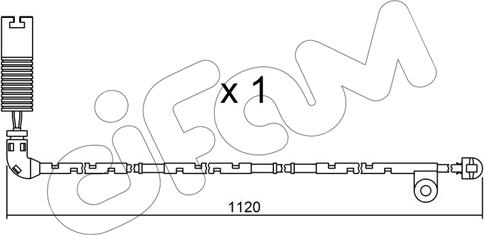 Cifam SU.156 - Contact d'avertissement, usure des plaquettes de frein cwaw.fr