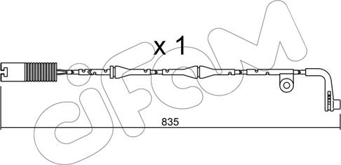 Cifam SU.158 - Contact d'avertissement, usure des plaquettes de frein cwaw.fr