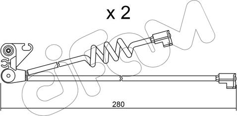 Cifam SU.169K - Contact d'avertissement, usure des plaquettes de frein cwaw.fr