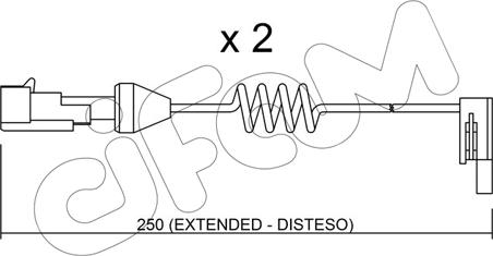 Cifam SU.166K - Contact d'avertissement, usure des plaquettes de frein cwaw.fr