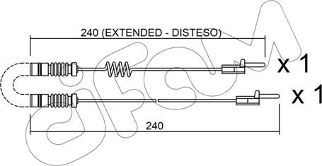 Cifam SU.109K - Contact d'avertissement, usure des plaquettes de frein cwaw.fr