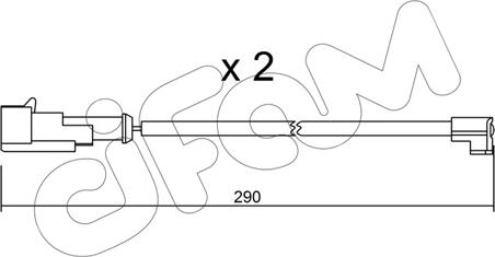 Cifam SU.100K - Contact d'avertissement, usure des plaquettes de frein cwaw.fr
